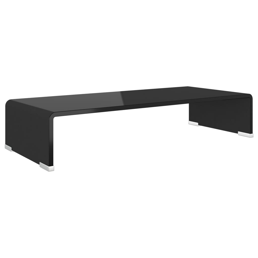 Átlátszó üveg TV/monitor állvány 60x25x11 cm (244135)