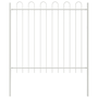 Kerti Kerítés Íves Felső Fehér 1,7x1,5 m Acél