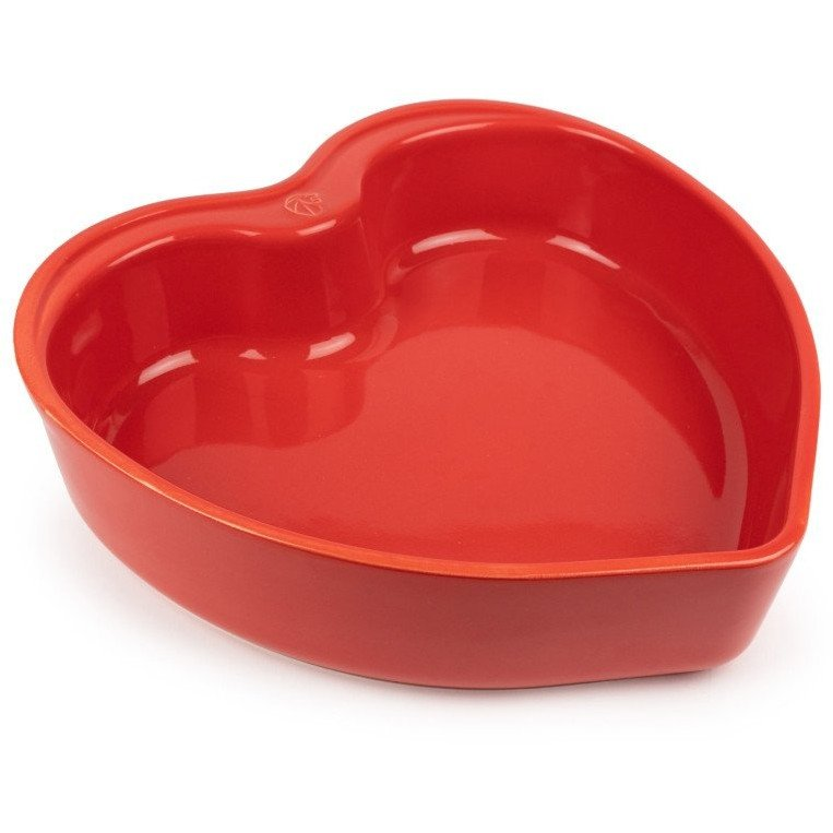 Peugeot, Appolia kerámiatál 26 cm, szívalakú piros (PG-61586)