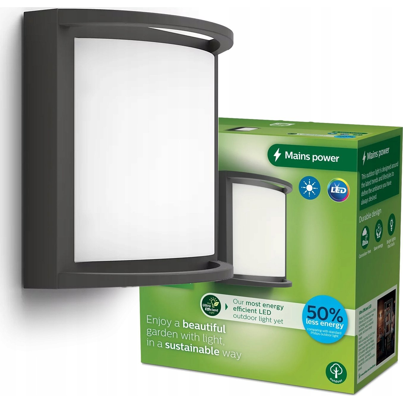 Philips 8720169276864 vonkajšie osvetlenie Vonkajšie nástenné osvetlenie LED A (929004080601)