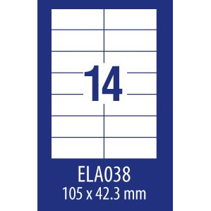 Avery Europe100 ELA038 105x42,3mm univerzális 1400db-os etikett (ELA038)