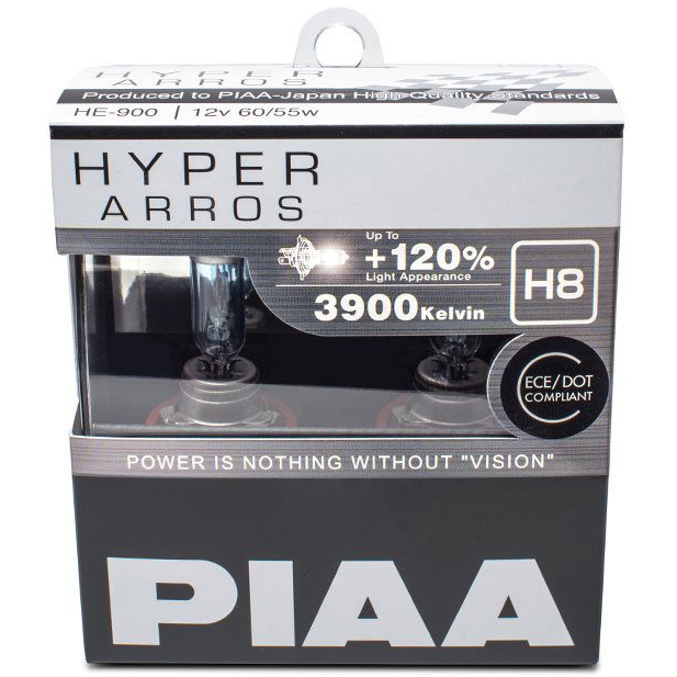 PIAA Hyper Arros 3900K H8 + 120% növelt fényerő, 2 db (HE-904)