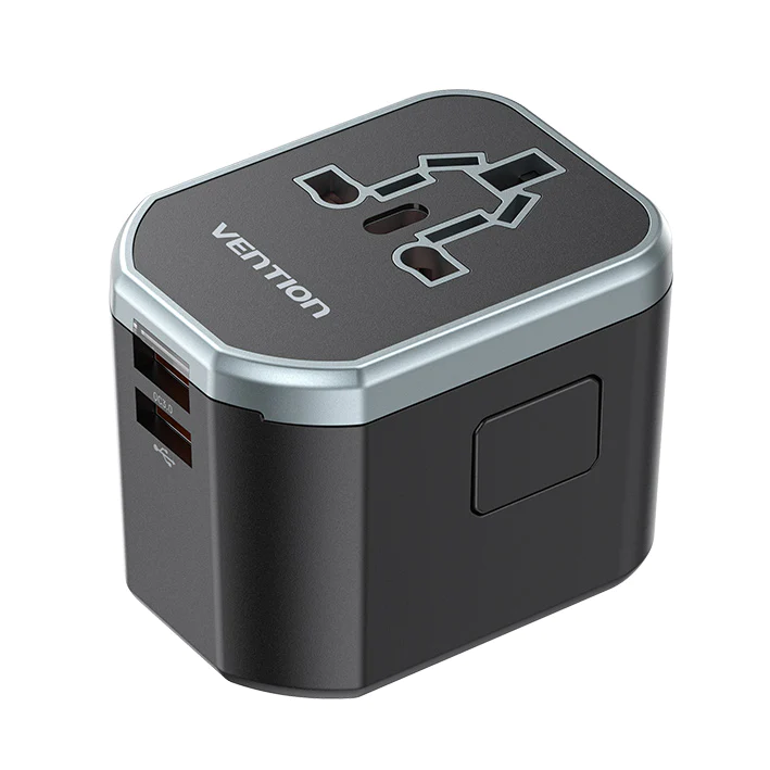 Vention FJCB0 mobiltelefon töltő Univerzális Fekete AC Gyorstöltés Beltéri (FJCB0)