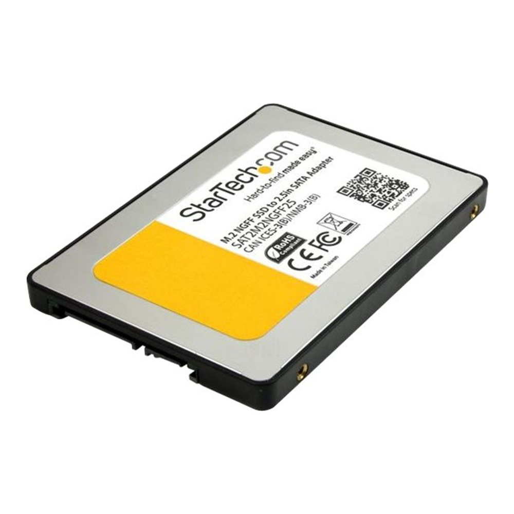 StarTech.com M.2 (NGFF) SSD to 2.5in SATA III Adapter - Up to 6 Gbps - M.2 SSD Converter to SATA with Protective Housing (SAT2M2NGFF25) - storage controller - SATA 6Gb/s - SATA (SAT2M2NGFF25)