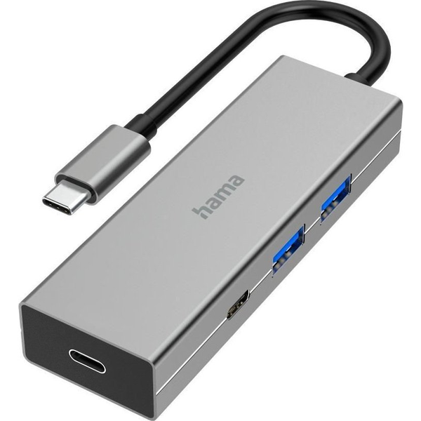 Hama 00200136 hálózati csatlakozó USB 3.2 Gen 1 (3.1 Gen 1) Type-A + Type-C 5000 Mbit/s Szürke