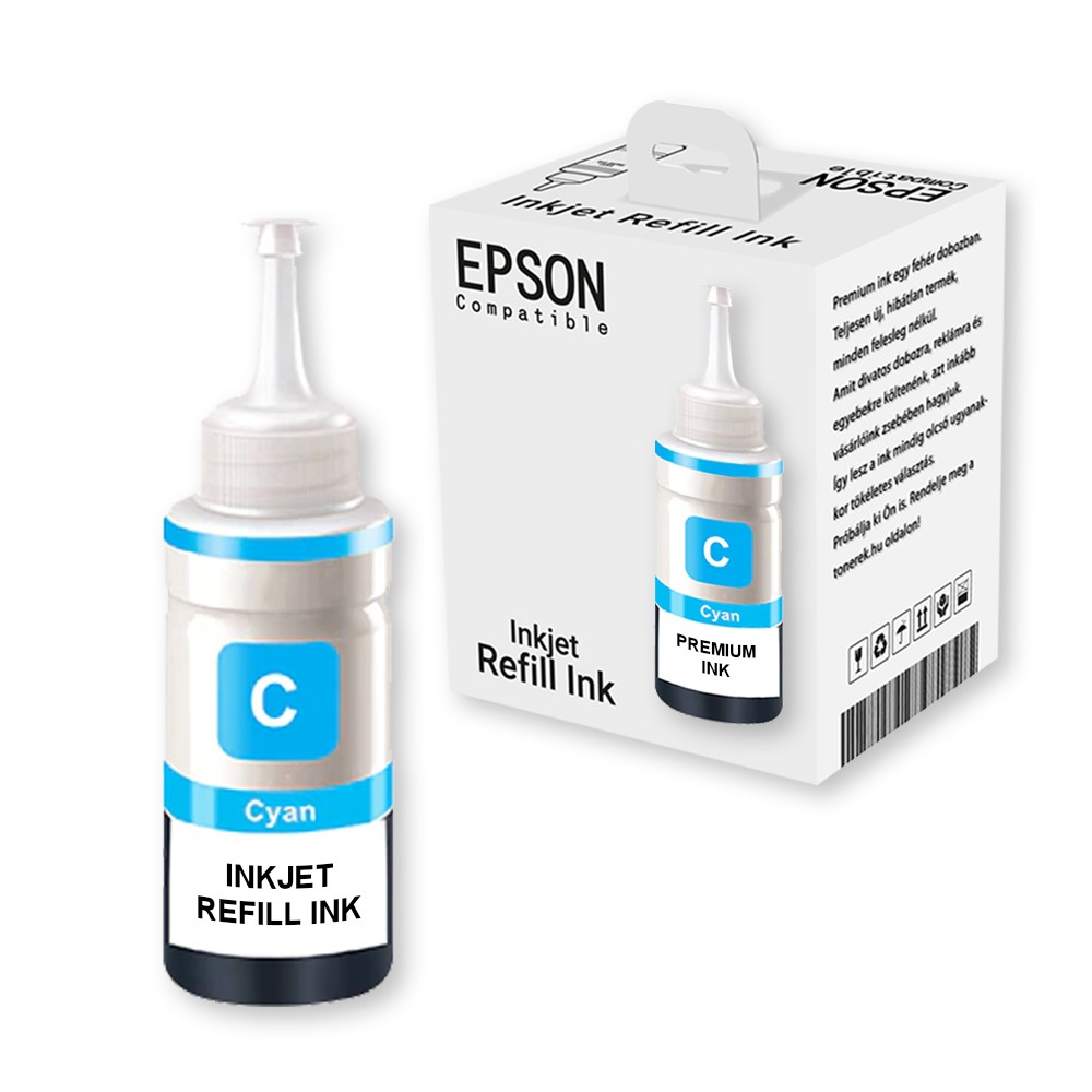 Utángyártott Epson T00S2 NO.103 tinta 65 ml ciánkék (C13T00S24AFU) (C13T00S24AFU)