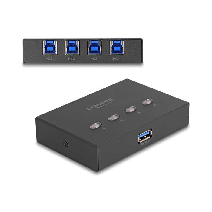 Delock USB 5 Gbps kapcsoló 4 személyi számítógép - 1 eszköz (11509)