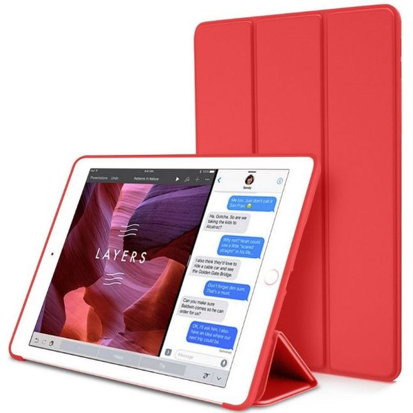 Apple iPad Mini / iPad Mini Retina / iPad Mini 3, кутия с папки, Smart Case, червен (85252)