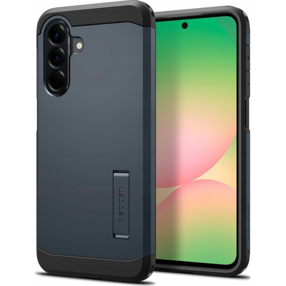 Samsung A56 5G Spigen Tough Armor Szilikon Telefonvédő Ütésállóság, Kitámasztó, Sötétszürke (8800283301212-ACS09295)