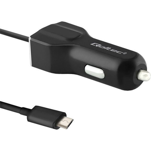 Qoltec autós töltő USB + micro USB kábel (50143) (50143)