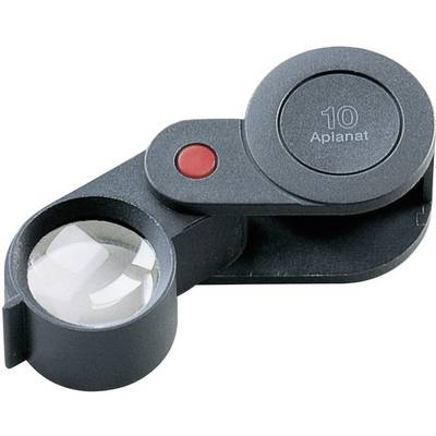 Összecsukható nagyító, zsebnagyító 10 x-es nagyítású (O) 23 mm fekete színű Eschenbach 118210