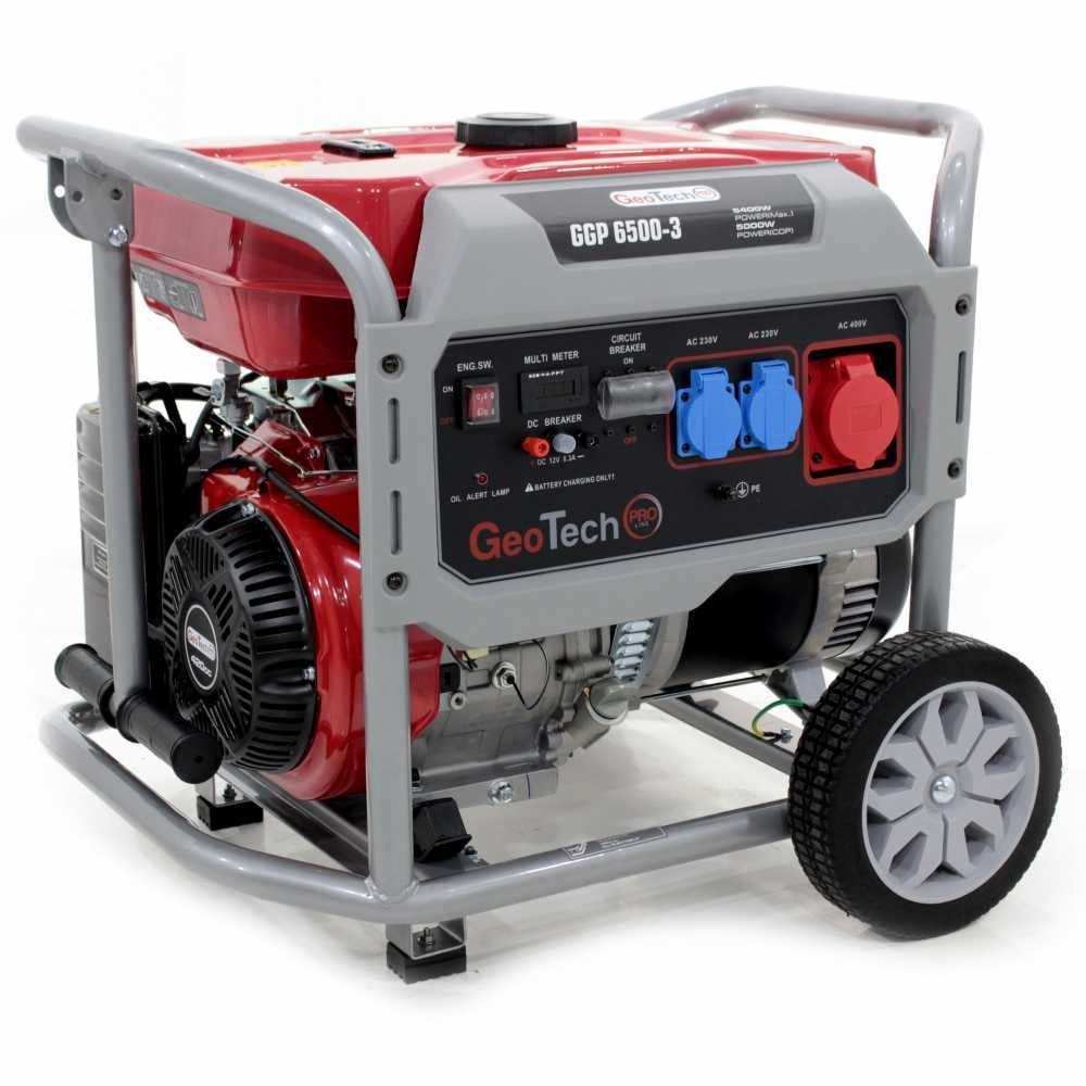 GeoTech GGP6500-3 AVR háromfázis benzines áramfejlesztő 6.5kVA (BZG-05466) (BZG-05466)