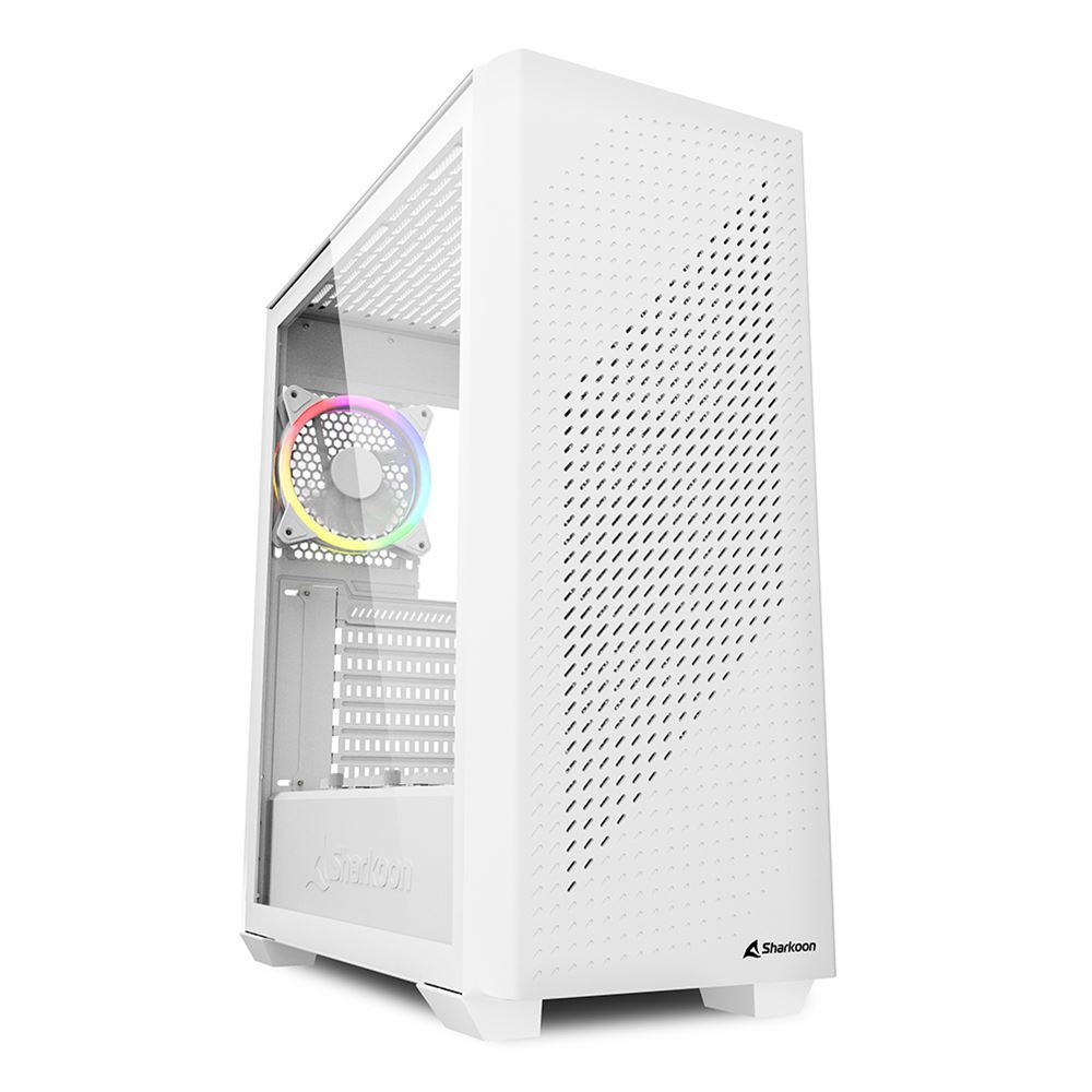 Sharkoon VS9 RGB White táp nélküli ablakos ház fehér (4044951039128) (4044951039128)