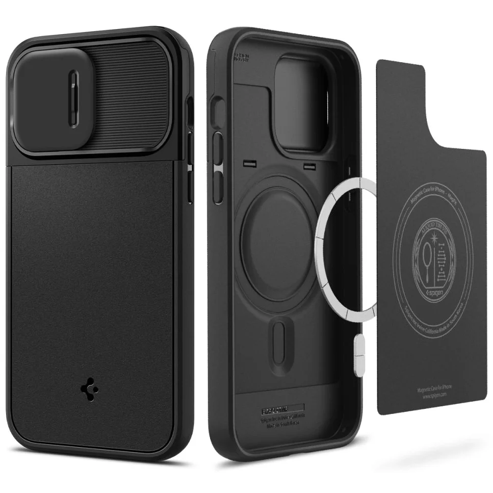 Spigen Optik Armor (MagFit) iPhone 14 Pro Max tok fekete (ACS04848) (ACS04848)