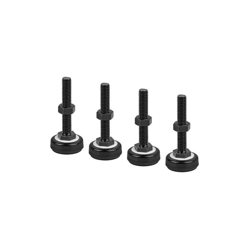 Lanberg AK-1602-B M10 Állítható láb készlet - Fekete (4 db / csomag) (AK-1602-B)