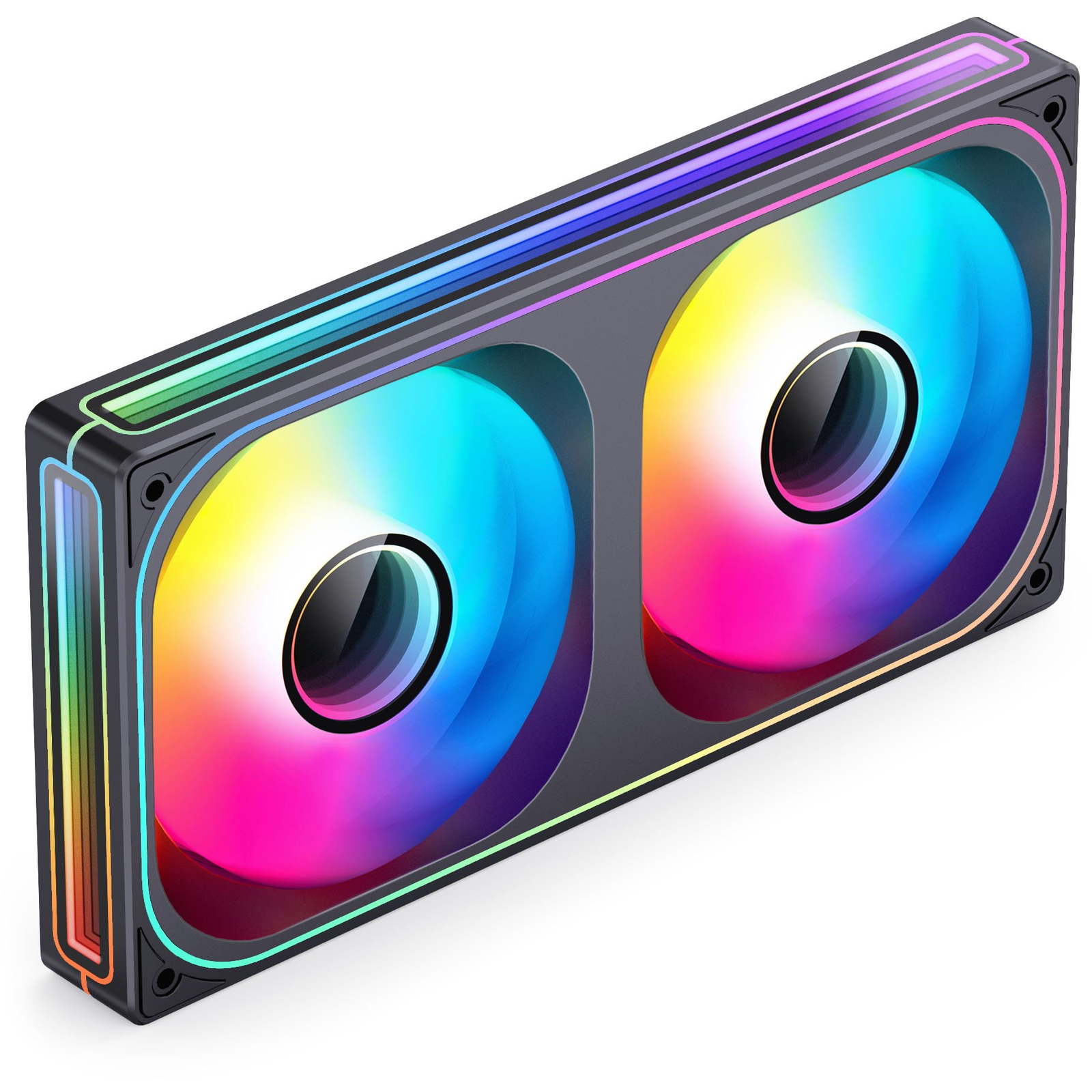 Jonsbo ZB-240BR Infinity Mirror ARGB 240mm PWM Rendszerhűtő ventilátor - Fekete (ZB-240BR)