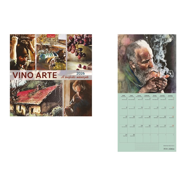 Kalendart 2026 T098 Vino Arte falinaptár (26T9800-26A)