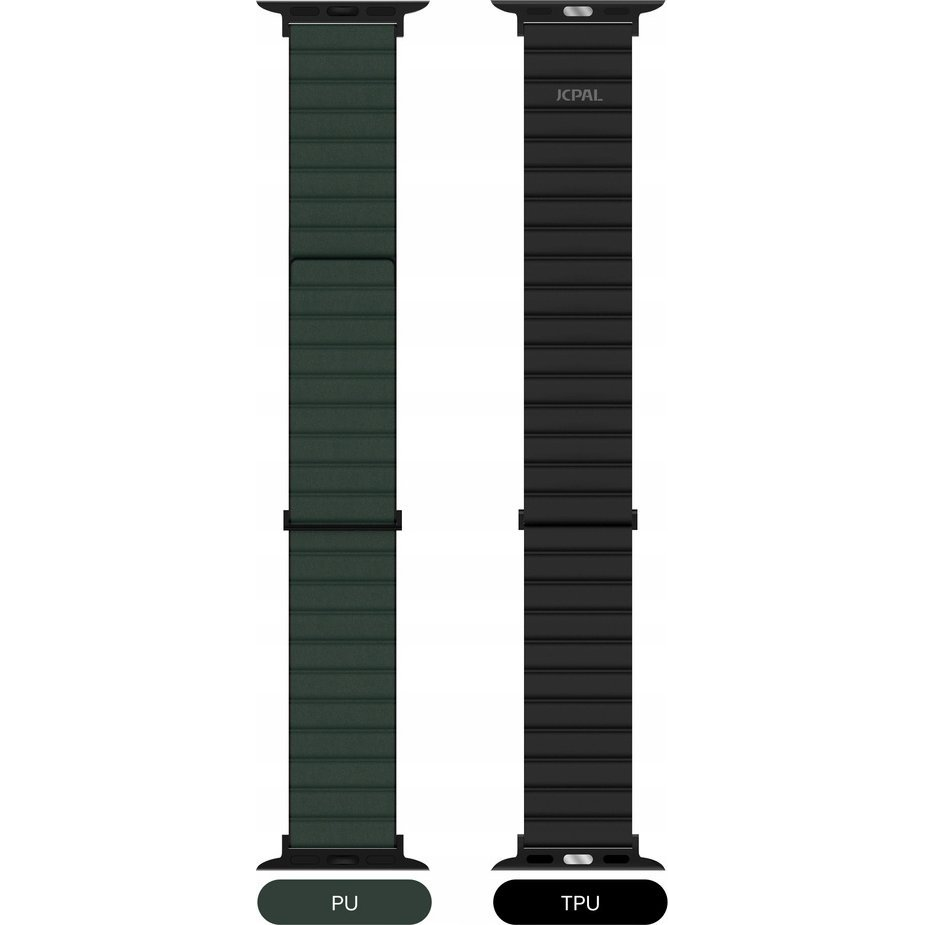 JCPal FlexDuo Apple Watch Szíj 38/40/41mm Fekete/Zöld (JCP6317)