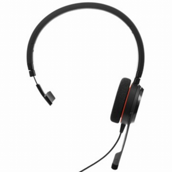 Jabra Evolve 20 UC Mono Sluchátka s mikrofonem Kabel Přes hlavu Kancelář / call centrum USB Typ-A Černá