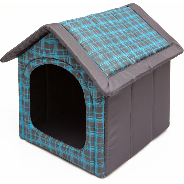 Hobbydog Blue Checkered Doghouse - R1