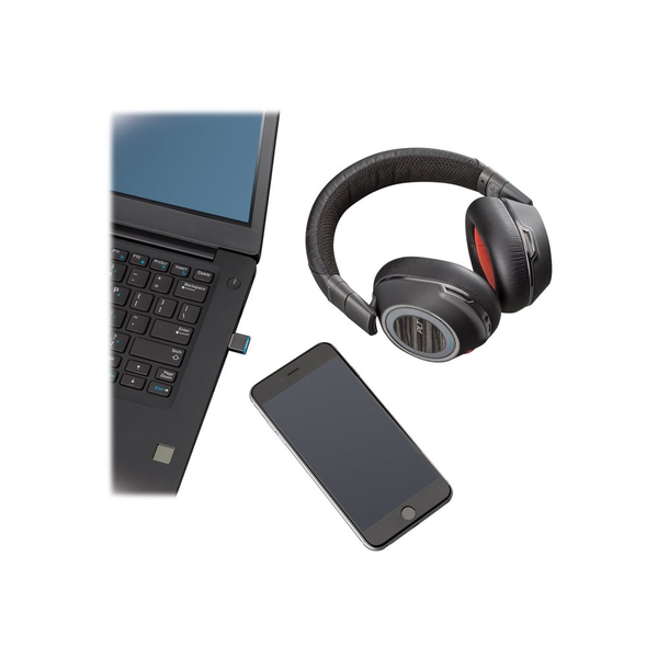 POLY Voyager 8200 UC Headset Kabel & trådløs Kontor/Callcenter Bluetooth Sort
