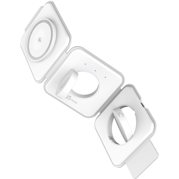 j5create JUPW3415 Слушалки, Смартфон, Смарт ръчен часовник Бяла USB Безжично зареждане Бързо зареждане На закрито