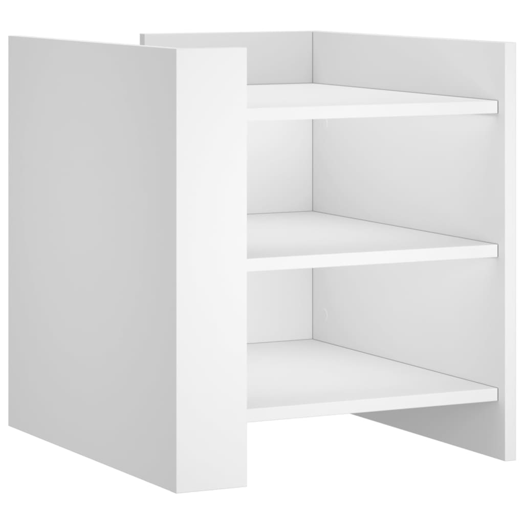 fehér szerelt fa éjjeliszekrény 45 x 50 x 50 cm (848290)