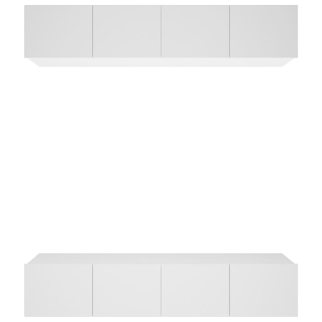 4 db fehér szerelt fa TV-szekrény 80 x 30 x 30 cm (3114182)
