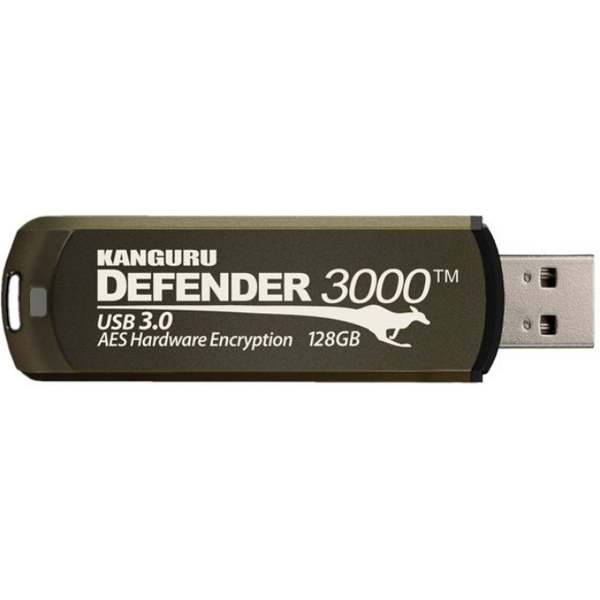 iStorage Kanguru Defender 3000 USB-nøgle 16 GB USB Type-A 3.2 Gen 1 (3.1 Gen 1) Brun