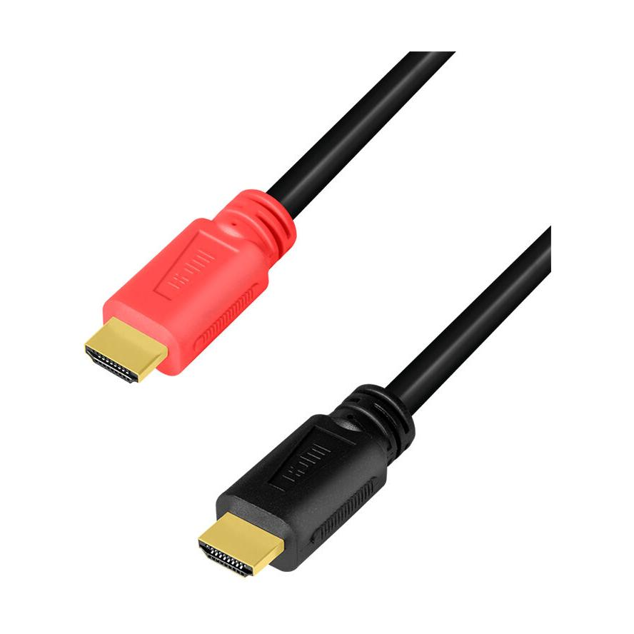 LogiLink CHV0100 cablu HDMI 10 m HDMI Tip A (Standard) Negru, Roşu