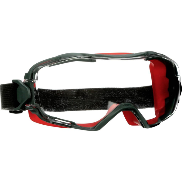 3M GoggleGear GG6001SGAF-RED teljes védőszemüveg, párásodásmentes, karcálló, piros