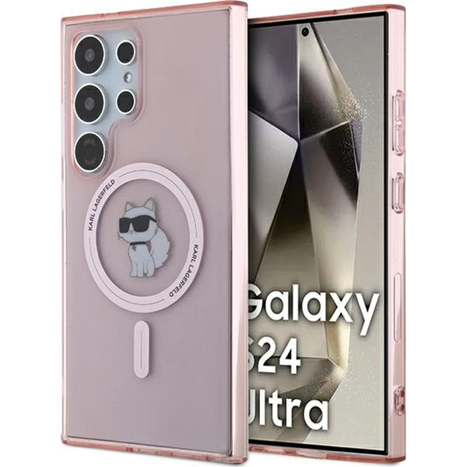 Karl Lagerfeld IML Choupette S24 Ultra MagSafe tok, rózsaszín KLHMS24LHFCCNOP (KLHMS24LHFCCNOP)