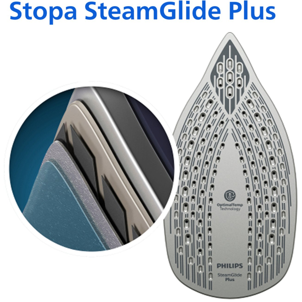 Philips Serie 6000 DST6120/20 ferro da stiro Ferro a vapore SteamGlide Plus 2600 W Blu
