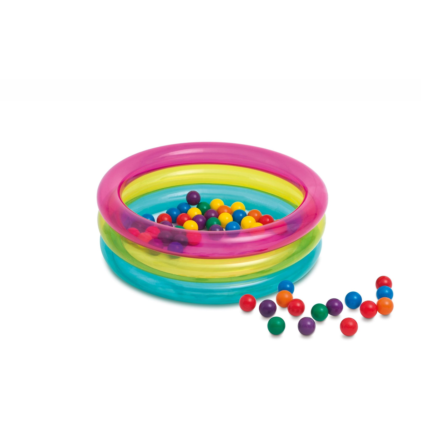Intex Szivárványos medence labdákkal (6941057446745)