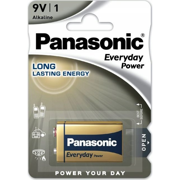 Akumulator Panasonic PANASONIC Alkalické baterie Everyday Power 6LF22EPS/1BP 9V 9V (Blistr 1ks)