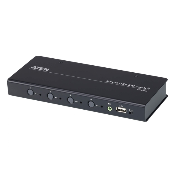ATEN 4-port USB Boundless KM Switch + Cables