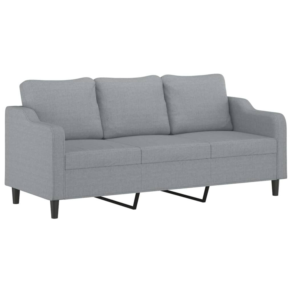 3 személyes világosszürke szövet kanapé 180 cm (359367)