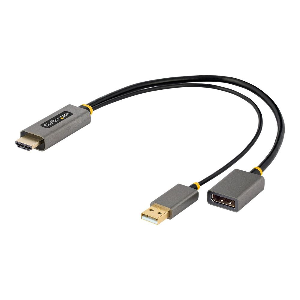 StarTech.com 128-HDMI-DISPLAYPORT video átalakító kábel 0,3 M HDMI A-típus (Standard) Fekete, Szürke (128-HDMI-DISPLAYPORT)