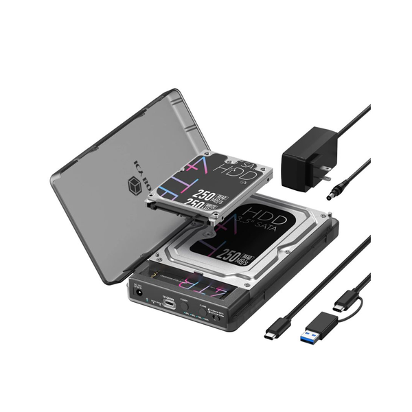 ICY BOX IB-3882MSCL-CU31 HDD/SSD kabinet Sort M.2/2.5"/3.5"
