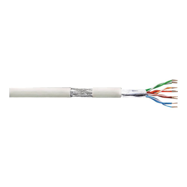 Cat6 Instal. 100m. S/FTP Grijs Logilink AWG23 CCA