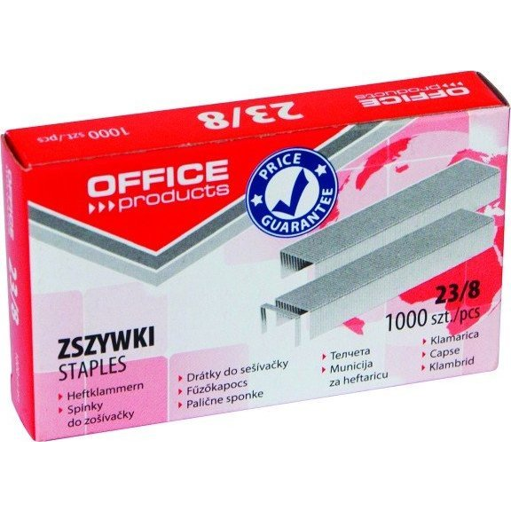  Office Products Zszywki OFFICE PRODUCTS, 23/8, 1000szt.