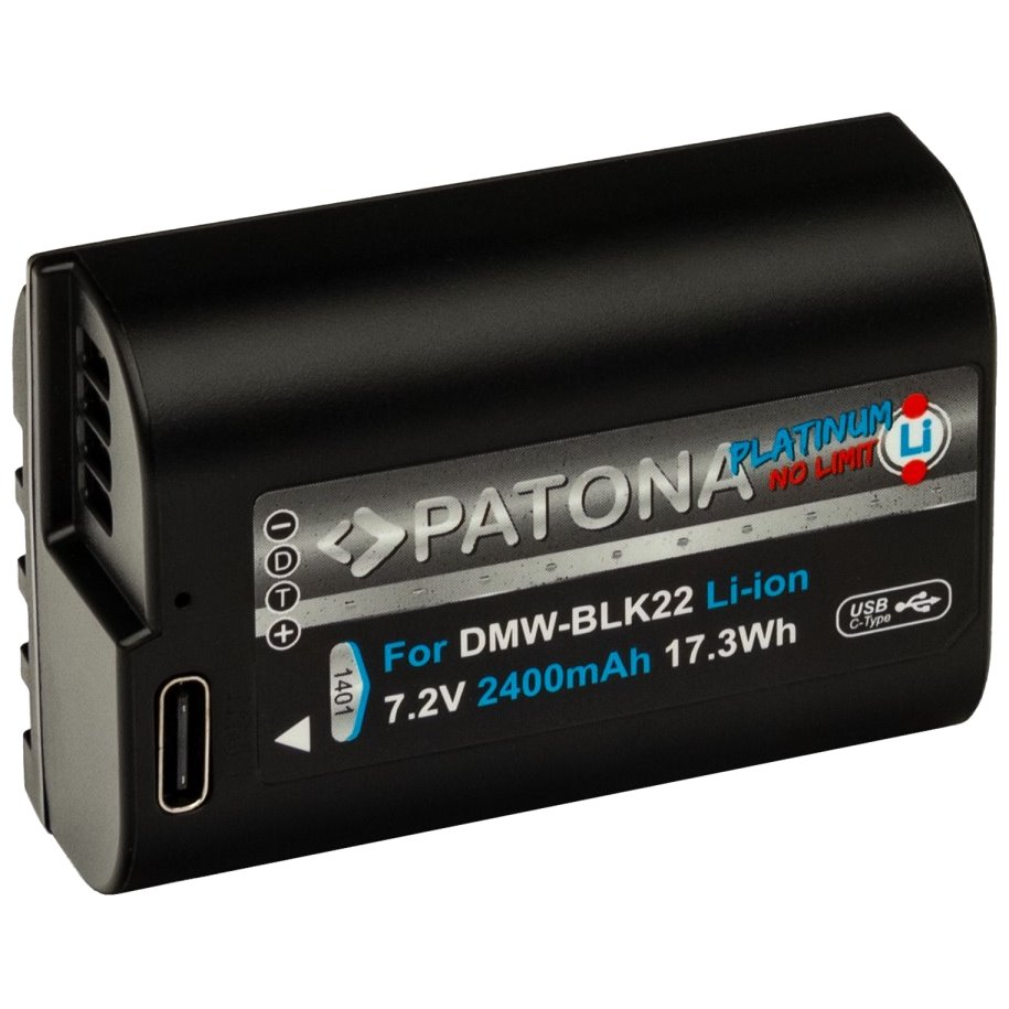 Patona PT1401 (DMW-BLK22) akkumulátor Panasonic fényképezőgépekhez 2400mAh (PT1401)