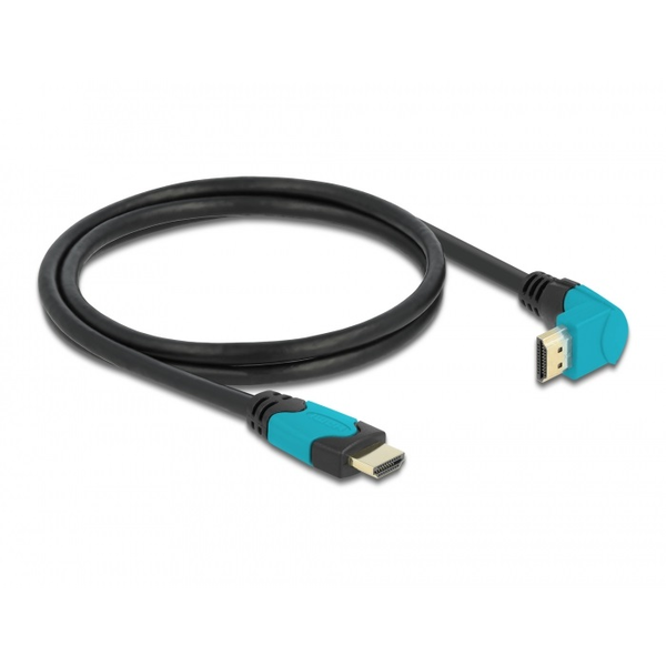 Delock 86991 90 fokos HDMI 2.1 - HDMI Kábel 1m - Fekete