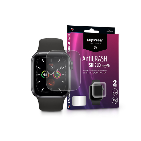 Apple Watch Series 4/5 (44 мм) удароустойчиво протекторно фолио за екран - MyScreen Protector AntiCrash Shield Edge3D - 2 бр./пакет - прозрачен
