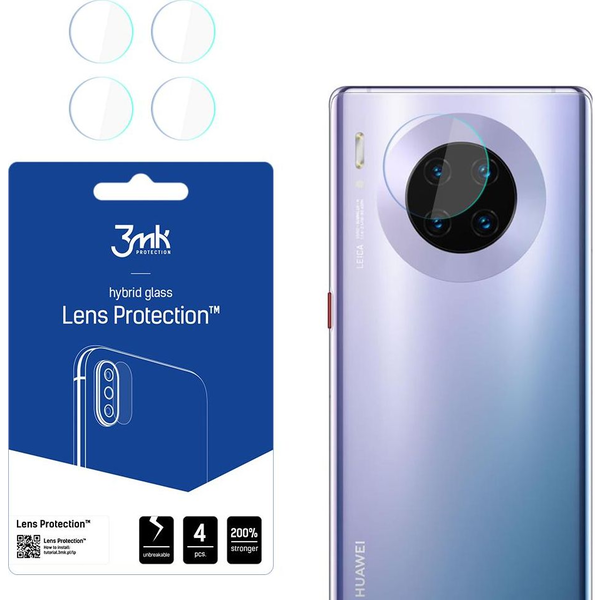 Set 4 folii protectie camera, 3mk Protection, pentru Huawei Mate 30 Pro 5G