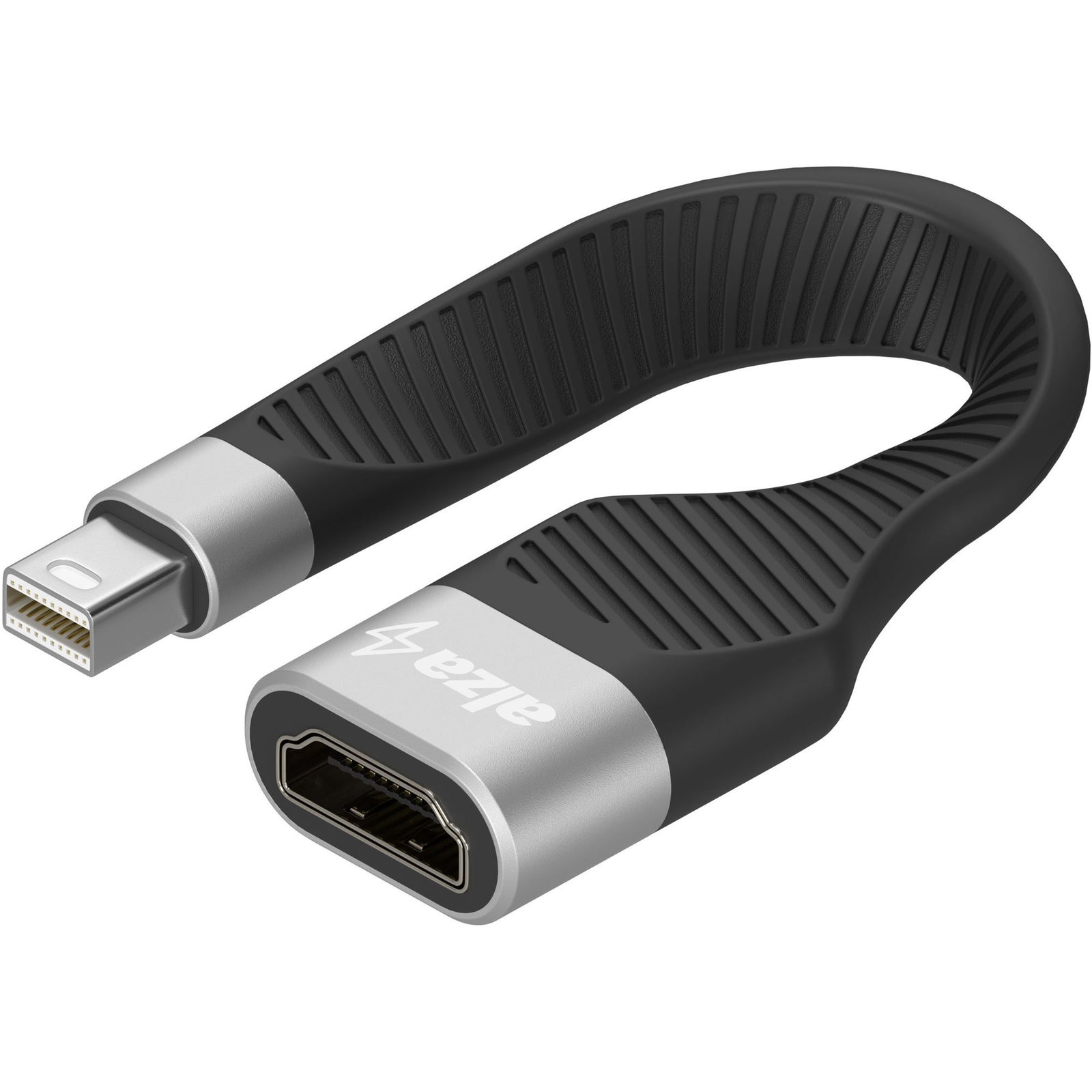 AlzaPower FlexCore Mini DisplayPort (M) to HDMI (F) 4K 30Hz fekete (APW-ADMDPHD10B)