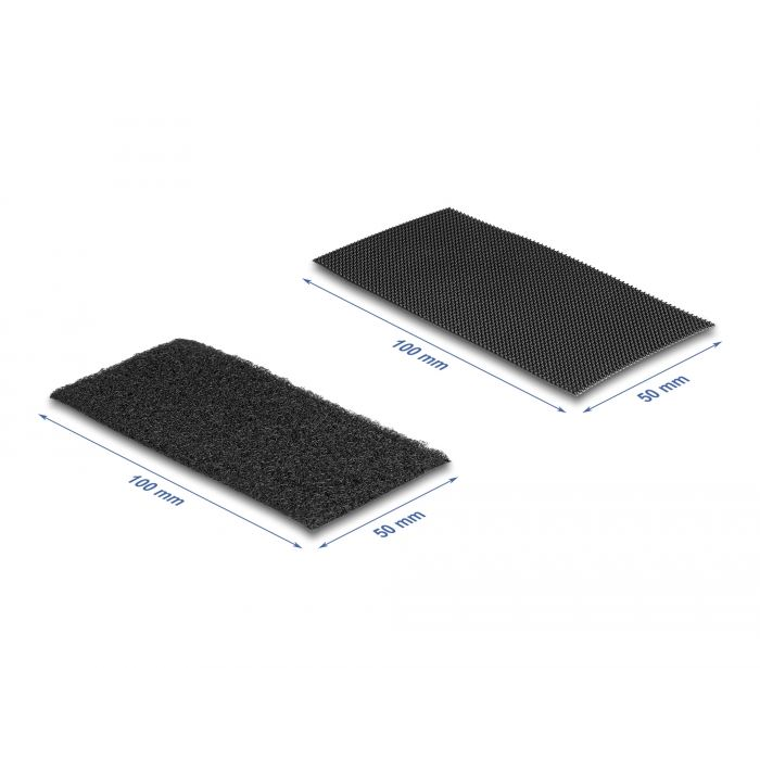 Delock Hook-and-loop tépőzáras, öntapadós szett 100mm x 50mm 10db (19105) (del19105)