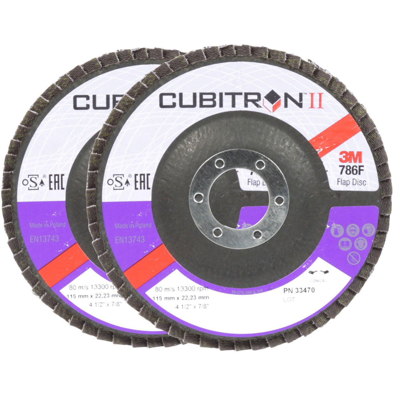 3M Cubitron II lamellás tárcsa, átmerő 115 mm, szemcseméret 40+, 2 db (7100101776)