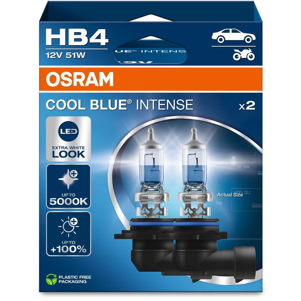 OSRAM HB4 Cool Blue Intense Next Generation, 12V, 51W, P22d, Duobox (9006CBN-2HB)