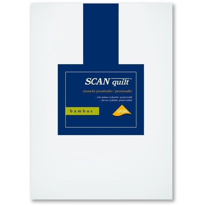 SCANquilt BAMBUS LYCRA lepedő, fehér, 90×200 cm (25738)